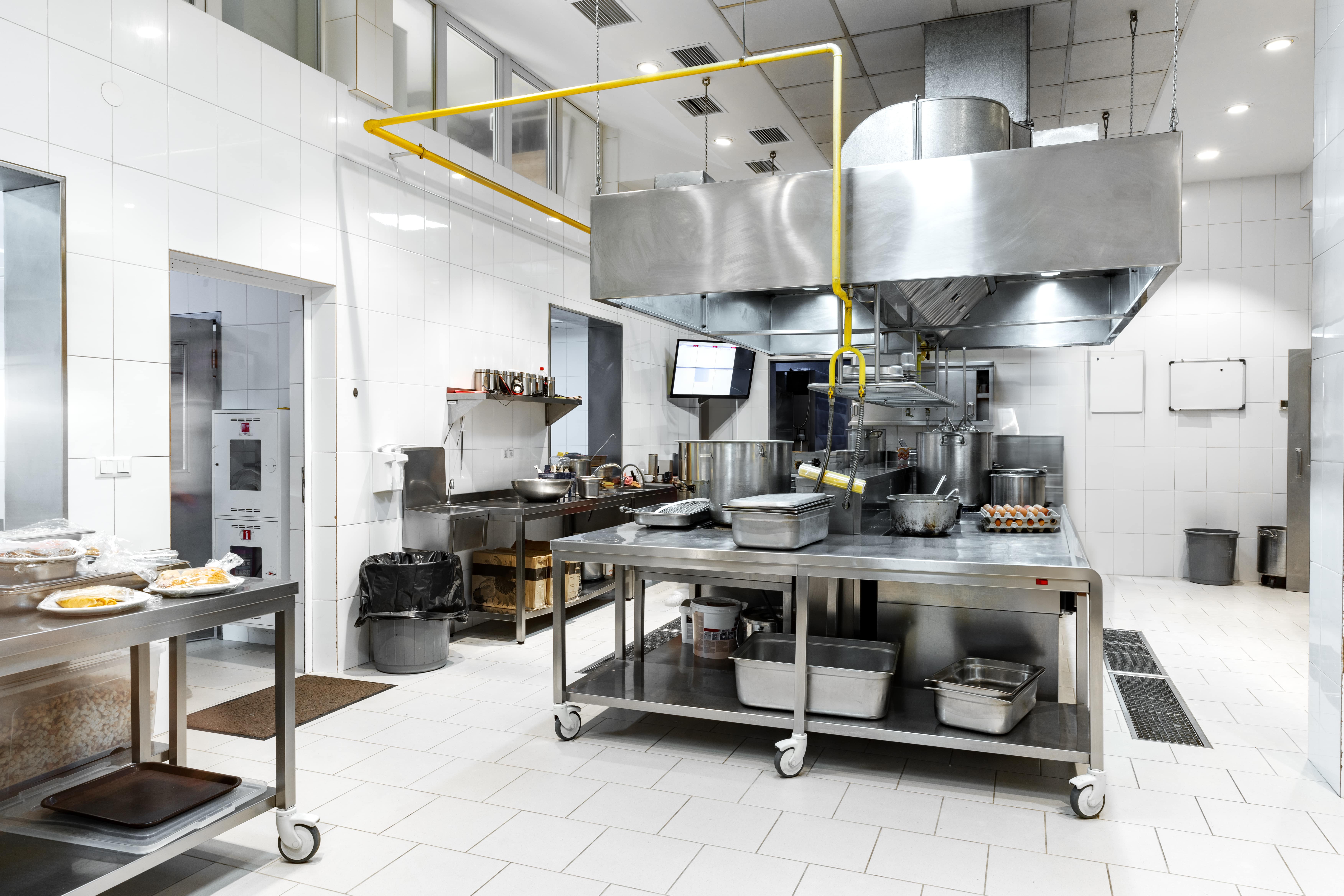 A warm working kitchen